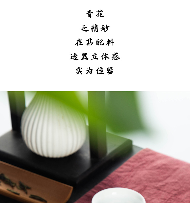 Folk artists hand - made scenery somebody else 's blue and white porcelain cup water chestnuts jingdezhen ceramic kung fu tea master cup single CPU