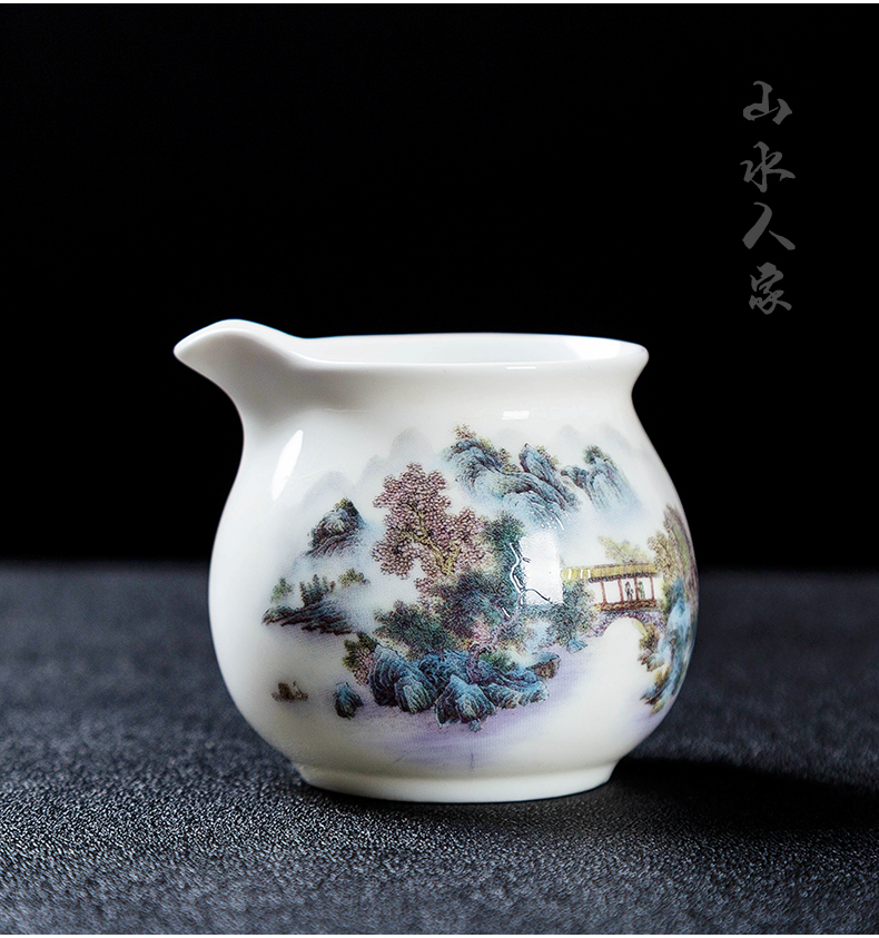 Jingdezhen ceramic glaze color mountains on fair keller kung fu tea tea tea accessories and glass points