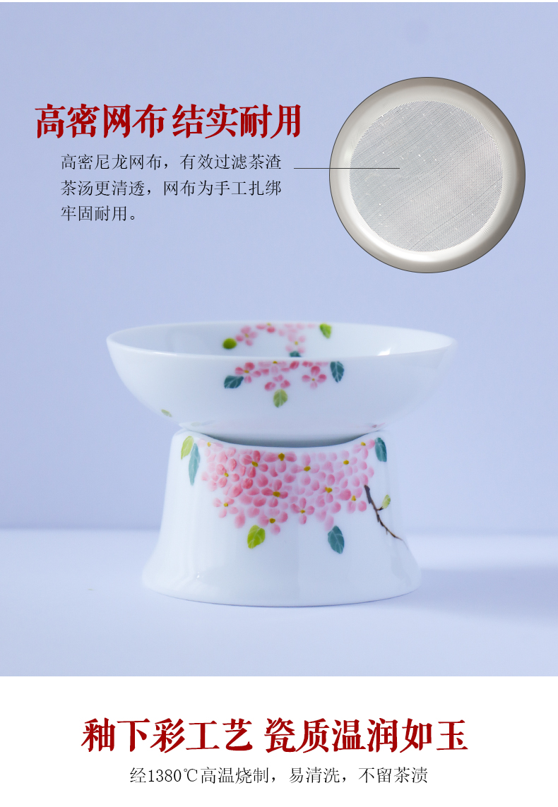 Hand - made under the glaze color filter) tea jingdezhen ceramic tea filter kung fu tea with parts by Hand