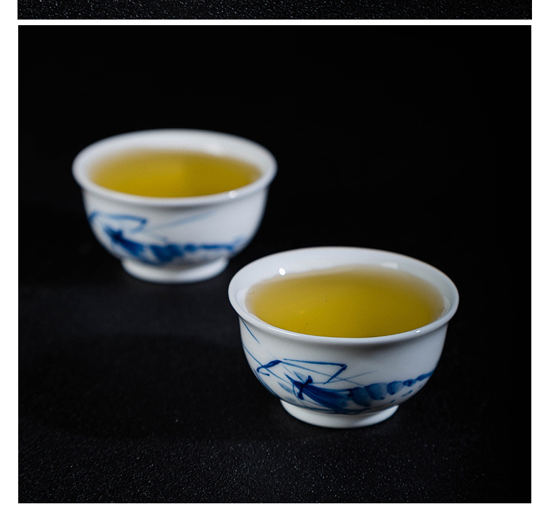 Jingdezhen ceramic tea set sample tea cup hand - made shrimp fun little cup personal cup master cup bowl kung fu tea cup