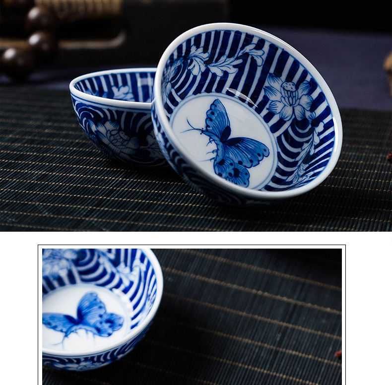 Jingdezhen ceramic checking sample tea cup individual cup hand - made porcelain of kung fu tea cups master cup single CPU