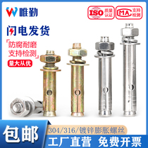 304 316 201 stainless steel external expansion bolt internal expansion tube extension explosion screw 6M8M10M12