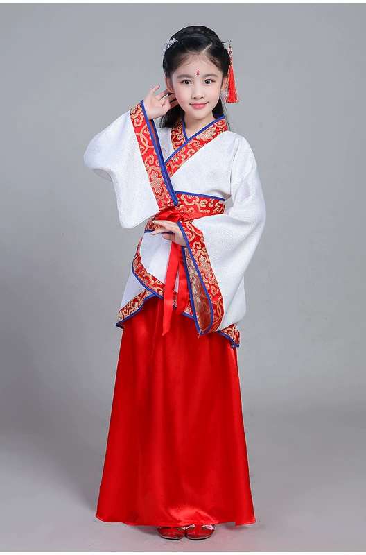 Trang phục trẻ em, Hanfu, trẻ em, đệ tử, sách thiếu nhi, quần áo trẻ em, nam và nữ, biểu diễn ba nhân vật, trang phục khiêu vũ, trang phục - Trang phục