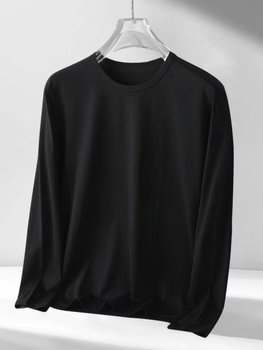 Pick up leaky modal foreign trade men's long sleeve white