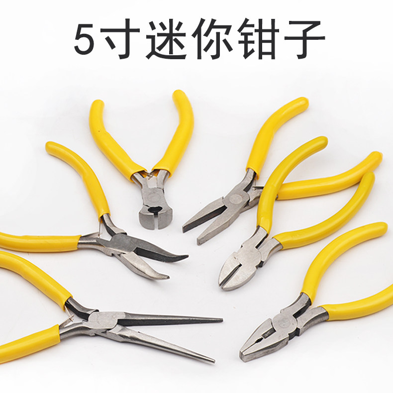 5 inch handmade mini pliers pointed pliers oblique pliers flat jaw pliers hand forced round mouth pliers diagonal tool