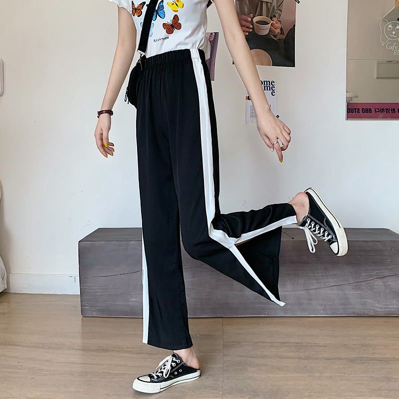 Real photo spot summer clothes new slim Korean simple and versatile college style casual pants for female students