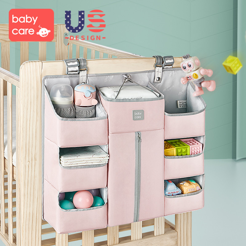 babycare crib hanging bag baby diaper storage bag hanging basket diaper bag hanging bag rack washable