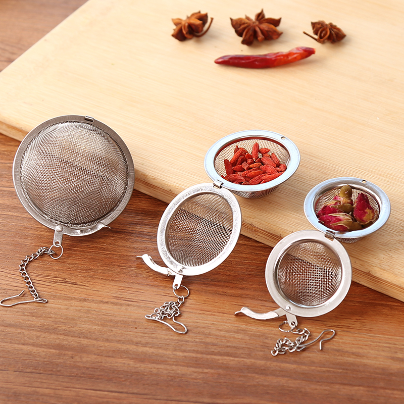 Kitchen Multifunction stainless steel Seasoning Bag Stew Broth Seasoning Ball Spices Halogen stock Bubble Tea filter Saucepan Aroma