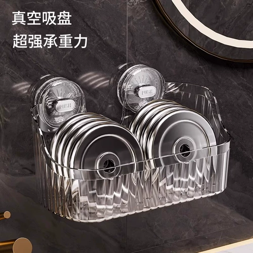 Полка на присоске без перфорации, настенная дамская комната, ванная комната, кухня, унитаз, раковина, ящик для хранения косметики