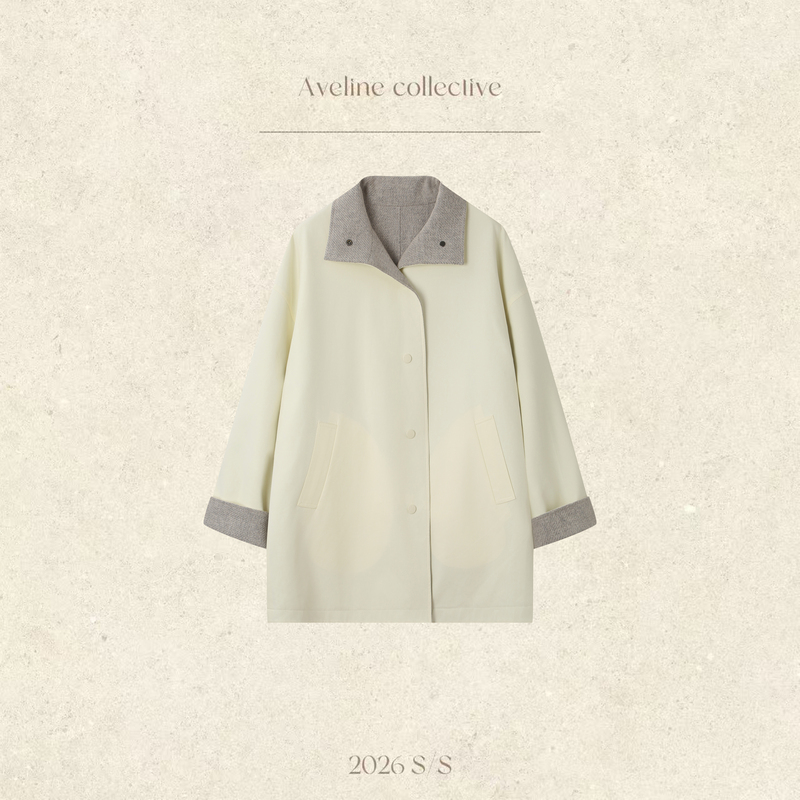 【Aveline】Spring New Reversible Linen Trench Coat, Tencel Cotton Loose Fit Jacket for Women