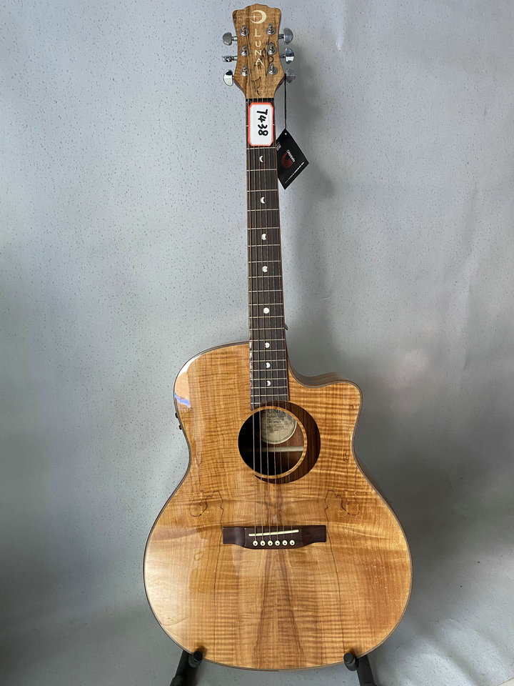 Han San Folk Guitar American Lucina LUNA 41 Inch Composite Veneer Electric Box with B-BAND Finland pick-up