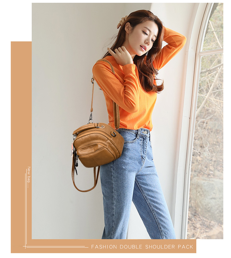 Ba lô nữ nữ 2019 mới xu hướng đường phố da mini mini nữ chéo chéo hoang dã đa chức năng vai nhỏ tươi mới - Ba lô balo túi xách nữ