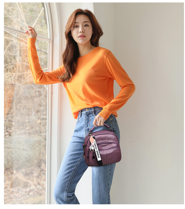 Ba lô nữ nữ 2019 mới xu hướng đường phố da mini mini nữ chéo chéo hoang dã đa chức năng vai nhỏ tươi mới - Ba lô balo túi xách nữ