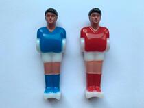 Manual childrens football machine toy doll doll small man type accessories 8mm inner hole red and white Red Blue White Blue