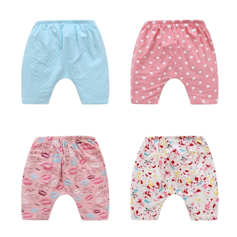 Baby girl harem pants summer thin modal shorts kids cropped pants baby pants girls middle pants casual