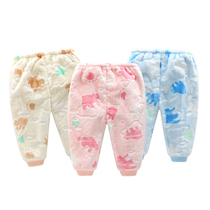Newborn Baby Pants Beginson 3 Months Plus Suede Pants 6 Men And Women Baby Autumn Winter Sleeping Pants Can Open Crotch Warm Pants