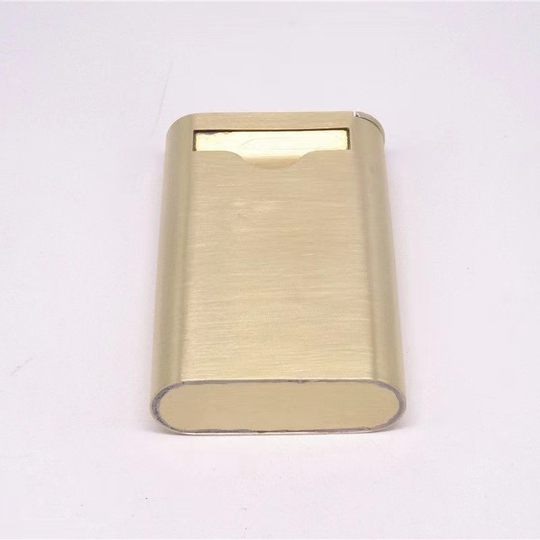 黄铜旱烟盒 隐藏纸槽式手工旱烟盒