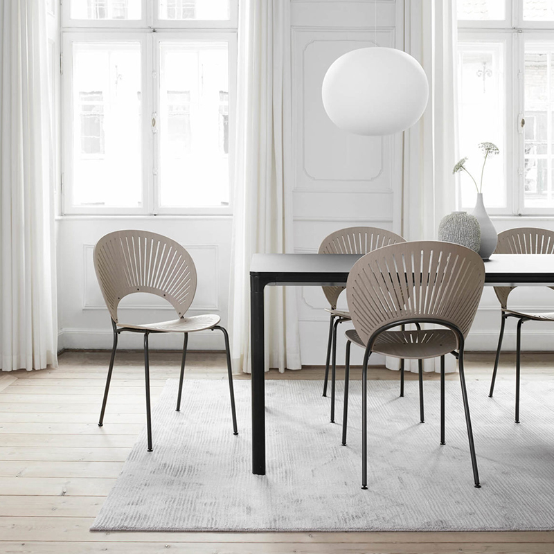 Nordic style imported Fredericia classic designer Trinidad scallop chair net red shell dining chair