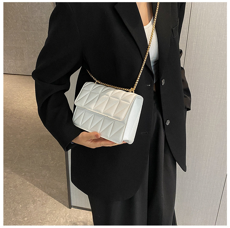 Небольшая дизайнерская цепь, сумка через плечо, ремешок для сумки на одно плечо с ромбовидным узором, коллекция 2022                       