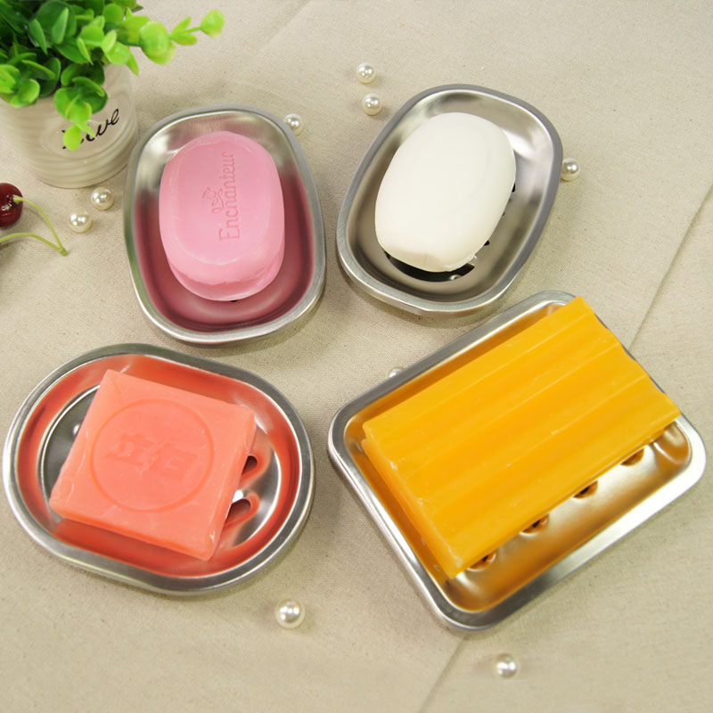 Premium Stainless Steel Double Layer Drain Home Soap Box Bathroom Soap Box Creative Wire Drawing Multiple Fancy Soap Boxes-Taobao