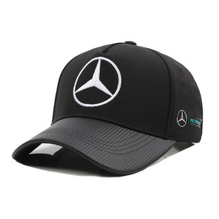 Mercedes-Amg Racing F1 Baseball Cap Sun Hat for Men and Women Outdoor Sports Style Hat with Embroidered Car Letter Logo Trendy Hat