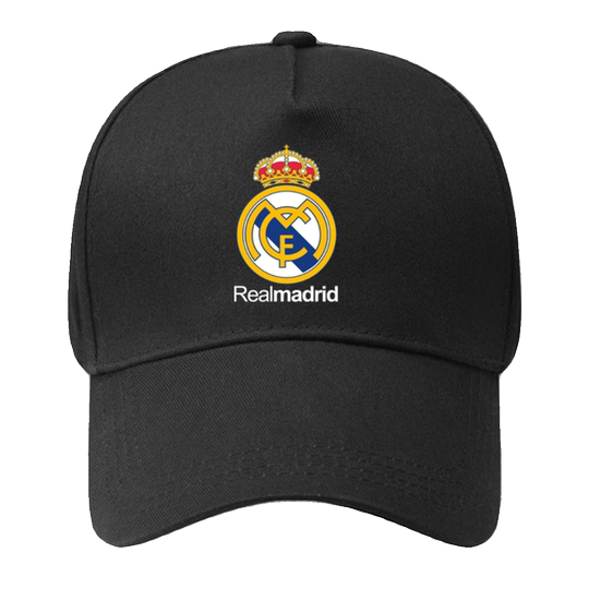 Real Madrid Club Logo Anniversary Commemorative Baseball Cap for Men and Women with Large Head Circumference and Sun Protection