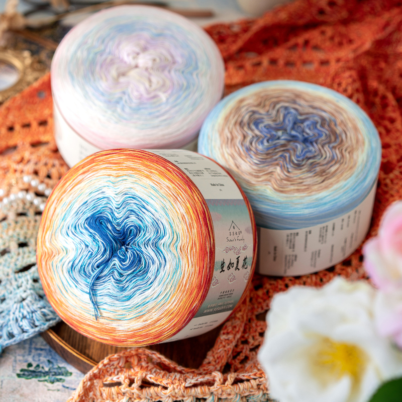 Sister Su Su's Home Is Like a Summer Garden, with Cotton Yarn for Handmade Crochet and Knitting DIY Clothes, Bags, Blankets, and Yarn Balls