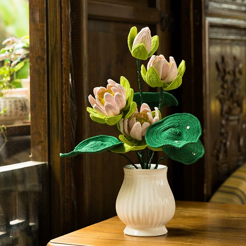 苏苏姐家 Цветочный горшок ручной работы, плетеный крючок для вязания, набор материалов, клубок пряжи, DIY, подарок на день рождения