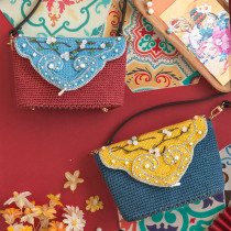 Su Su Jies peach blossom Ruyi bag wool hand-woven bag diy crochet cotton material bag to make gift