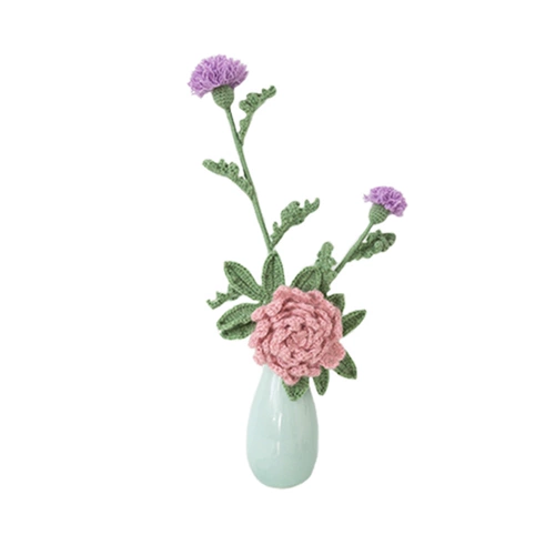 Плетеный универсальный крючок для вязания, клубок пряжи ручной работы, набор материалов, простой и элегантный дизайн, букет, DIY