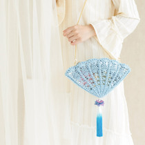 Su Su Jie Jia Su fan bag bag wool knitting hand made diy woven homemade gift crochet material bag