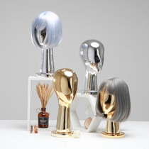 Clothing store head mold display model electroplating head mold glasses jewelry wig window display props hat display stand