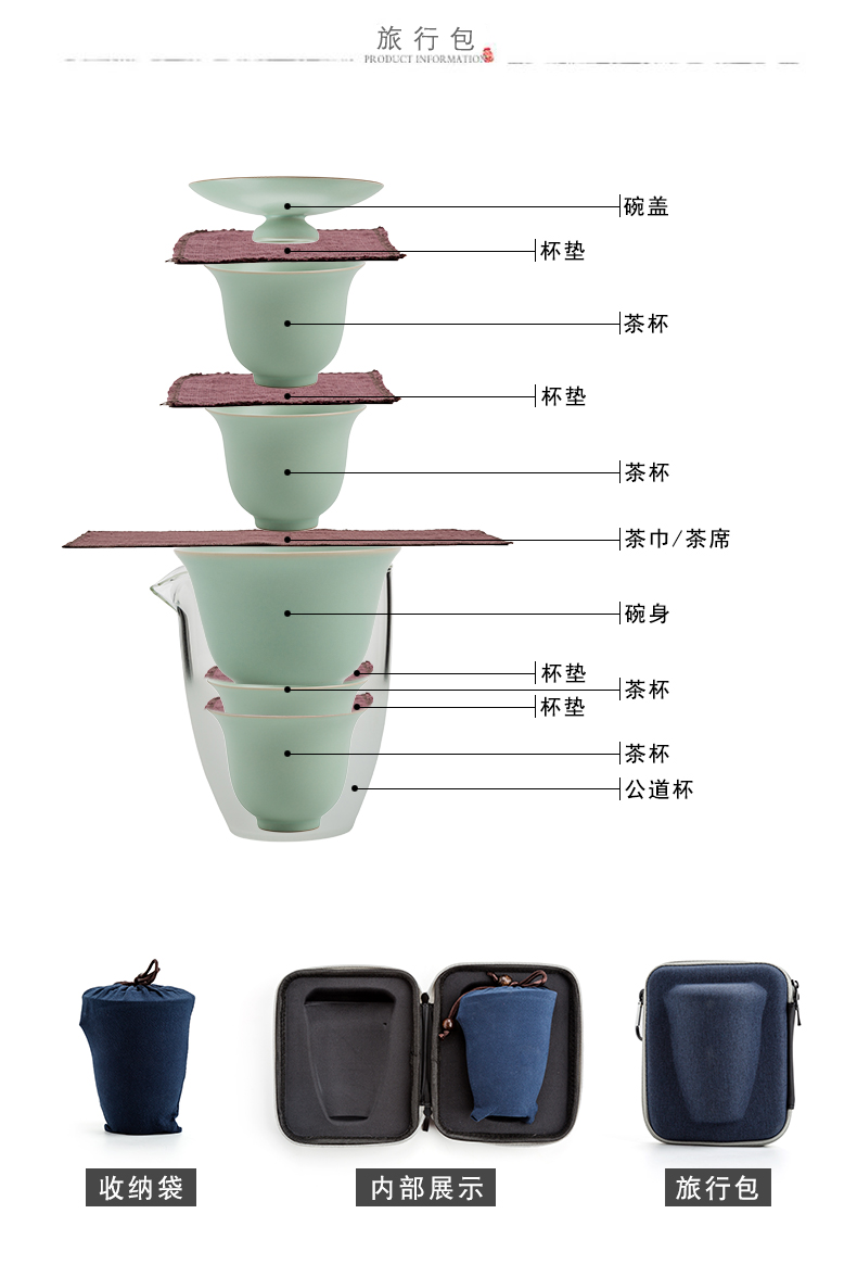 Rather uncommon your up travel tea set four cups dry tea with a pot of slicing can raise your porcelain kung fu tea set