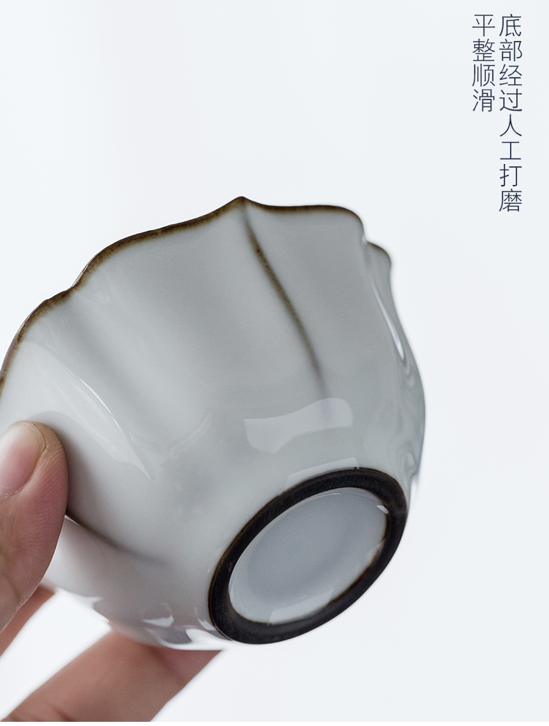 Ning uncommon up individual cups cup master cup ceramic sheet iron expressions using lard white cup