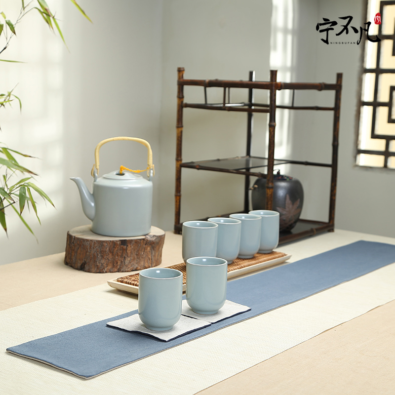 Your up pot of ice to crack the teapot tea cups of green tea scented tea tea set girder puer tea household ceramics kung fu tea set