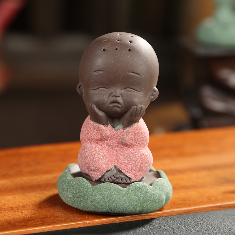 Ning uncommon see colour sand pottery tea pet furnishing articles can keep play tea tea tea accessories zen fun little monk