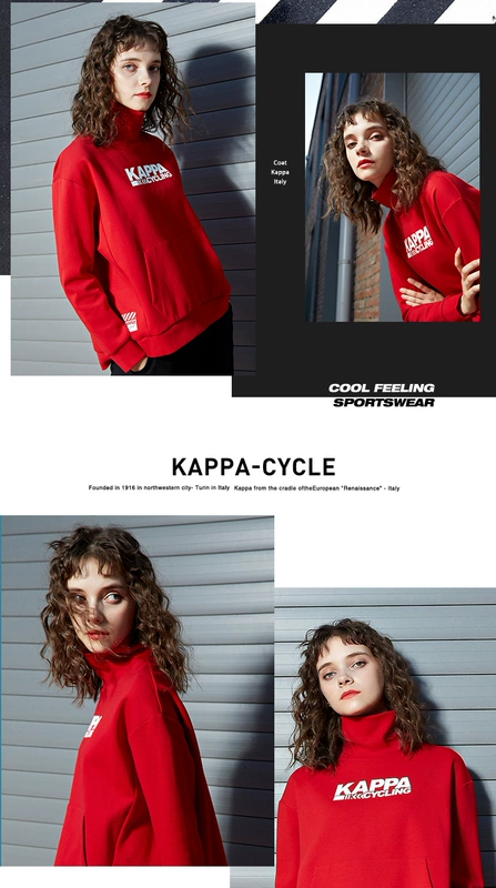 Áo len thể thao nữ KAPPA Kappa áo thun cổ cao giản dị đan 2018 mới | K0862WT33D