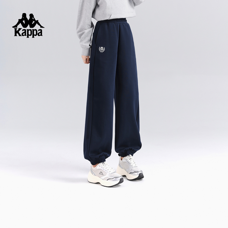 Kappa Women's New Casual Knit Jogger Pants Loose Embroidered Sweatpants