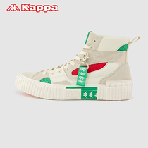 Kappa Kappa serial label shoes couple men and women high-top sneakers casual white shoes splicing skateboard shoes