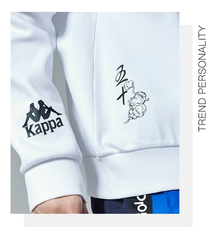 Kappa Nghệ sĩ Kappa phối áo len nam thể thao rộng cổ tròn áo thun mới - Thể thao lông cừu / jumper