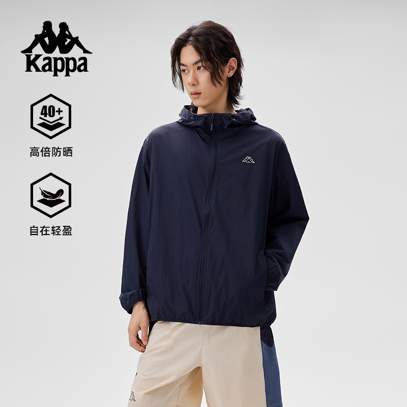Kappa Back-To-Back Sports Jacket 2026 New Casual Hooded Windbreaker Outdoor Sun Protection Jacket