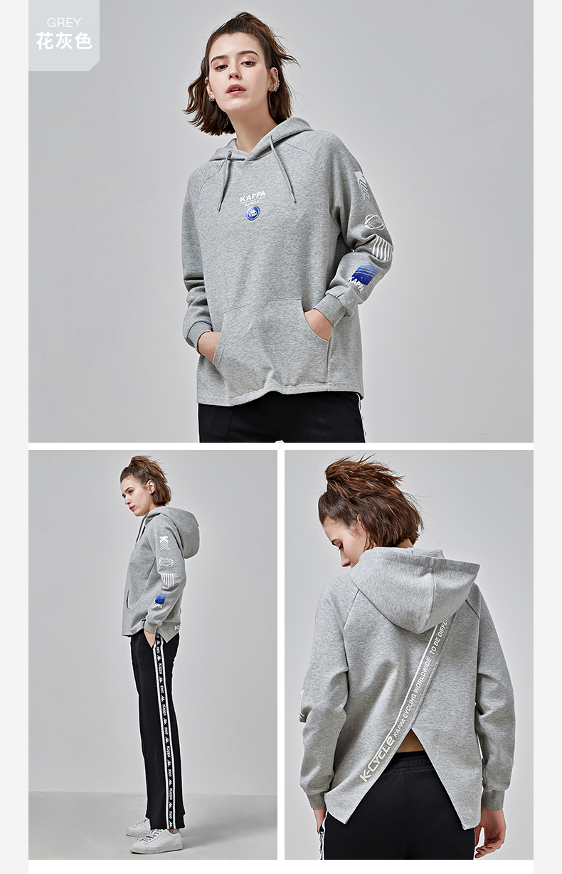 KAPPA Áo thể thao nữ Kappa Áo dài tay giản dị 2019 Mới | K0922MT31D - Thể thao lông cừu / jumper áo hoodie nữ