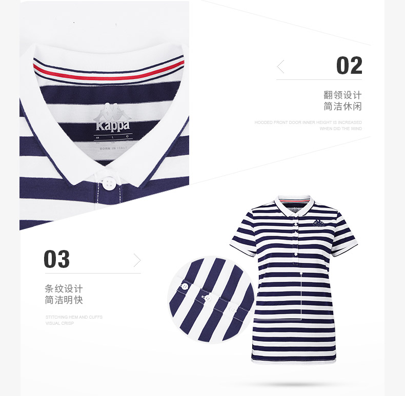 Kappa Kappa Áo thể thao nữ tay áo ngắn POLO Áo sơ mi tay ngắn giản dị nửa tay áo 2019 Mới | K0922PD01 - Áo polo thể thao polo áo