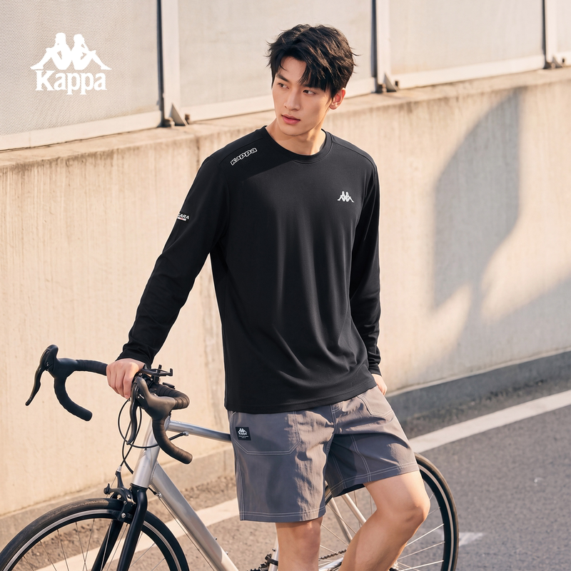 Kappa Pure Cotton Sweatshirt for Men, New Autumn Style, Base Layer Sports Long-Sleeve T-Shirt for Women Kappa Pure Cotton Sweatshirt for Men, New Autumn Style, Base Layer Sports Long-Sleeve T-Shirt for Women