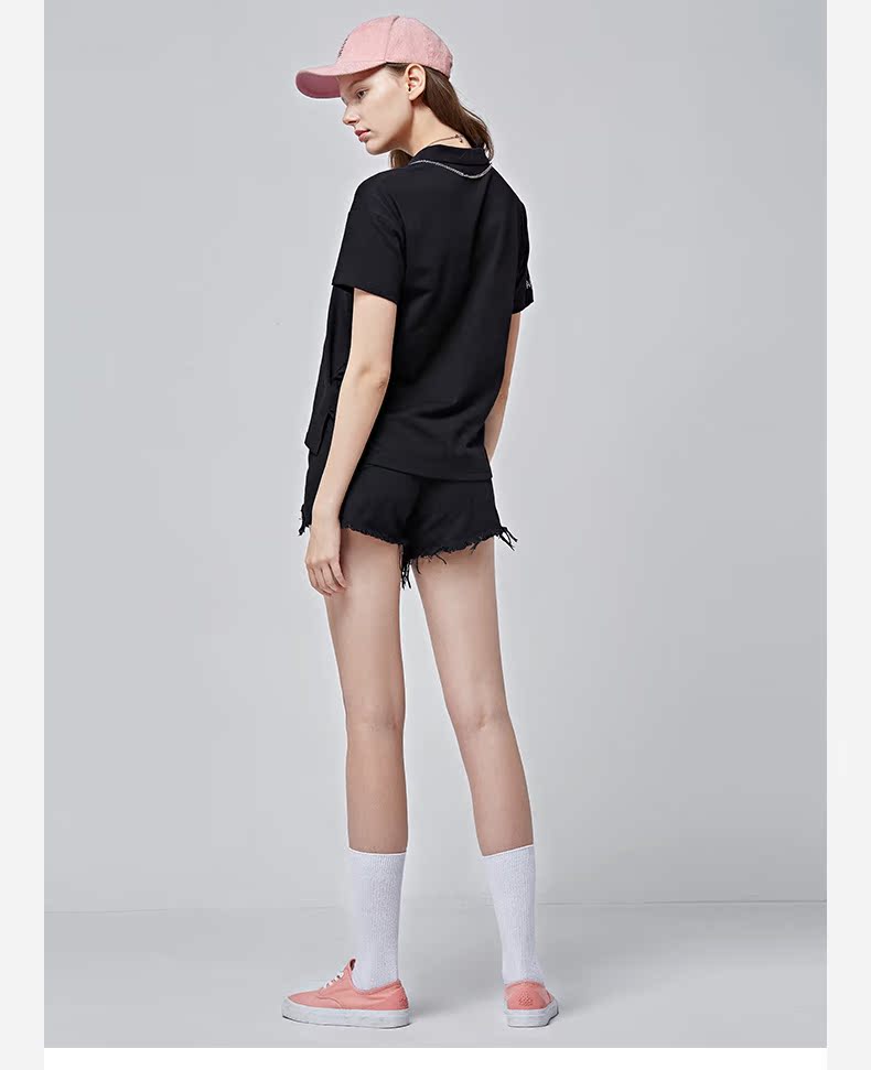 Kappa Kappa Phụ nữ thể thao tay áo ngắn POLO Áo sơ mi cổ tay nửa đứng giản dị | K0822PD05 ao polo