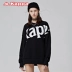 KAPPA Cặp đôi nam nữ Kappa áo len thể thao áo thun cổ tròn rộng | K08X2WT66D - Thể thao lông cừu / jumper áo hoodie đỏ Thể thao lông cừu / jumper