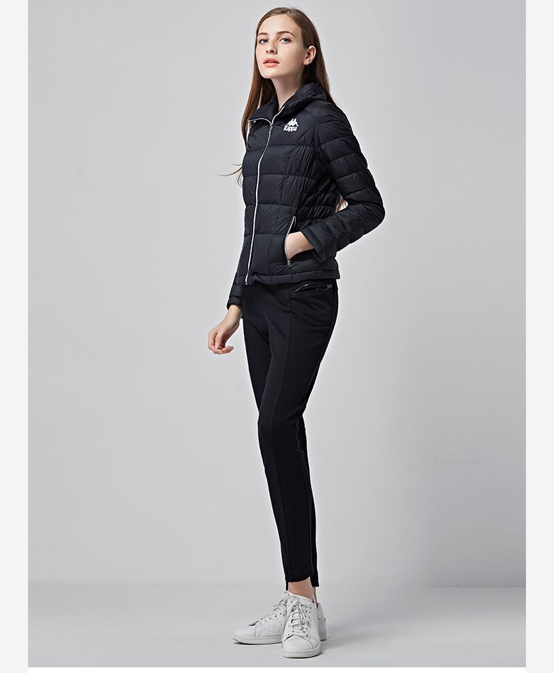 Kappa Kappa Thể Thao của Phụ Nữ Xuống Áo Khoác Dày Ấm Áo Khoác Thể Thao Tops Cotton Mùa Đông | K0562YY05 áo khoác nam lông vũ