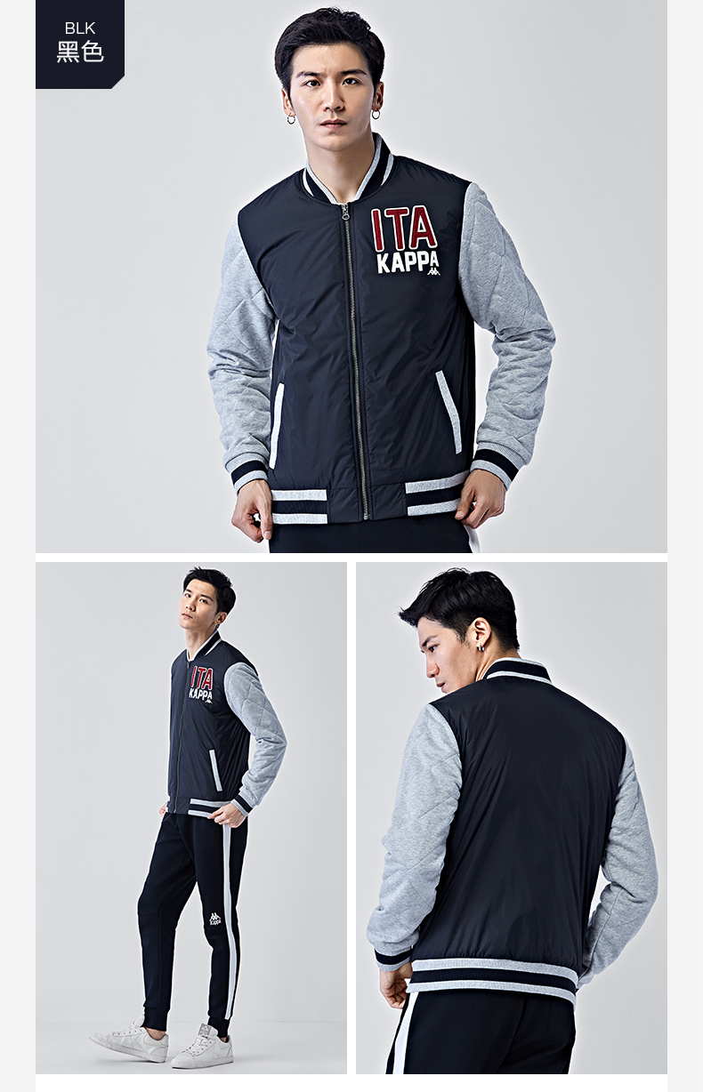 Kappa Kappa của Nam Giới Thể Thao Bông Áo Khoác Casual Top Jacket Bông Áo Khoác Áo Khoác Cotton Mỏng | K0552MJ12 áo phao dài hàn quốc