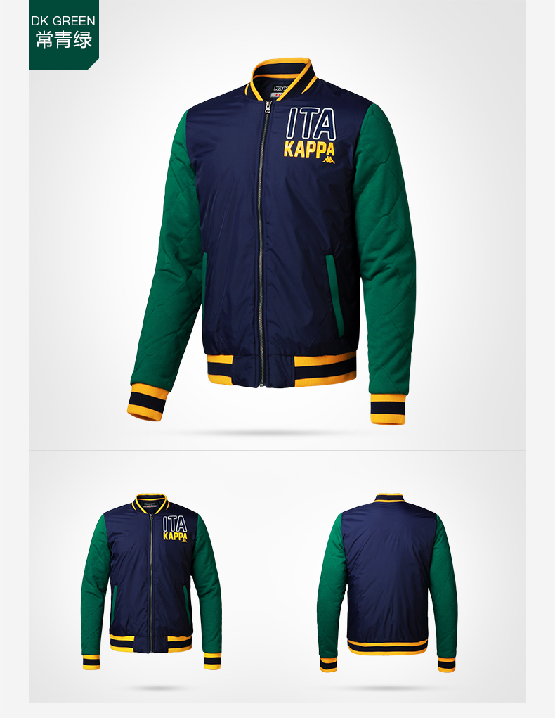 Kappa Kappa của Nam Giới Thể Thao Bông Áo Khoác Casual Top Jacket Bông Áo Khoác Áo Khoác Cotton Mỏng | K0552MJ12 áo phao dài hàn quốc