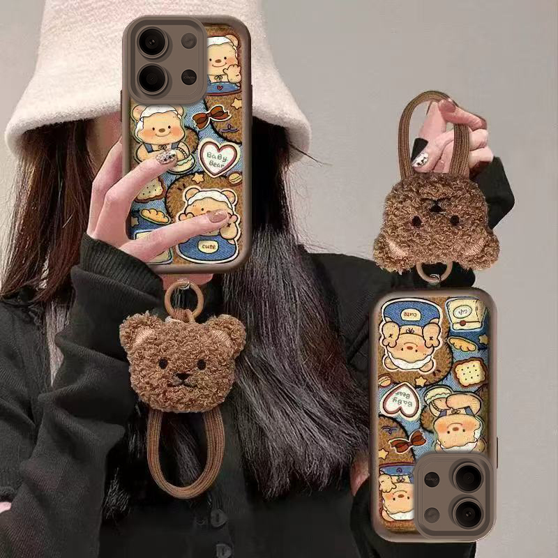 Suitable for Redmi 15R Phone Case, Butter Bear Redmi 15C New Model, Melard Silicone Soft Case Protective Cover, Female Style, Girly, Niche Design with Lanyard, ins Style Phone Case Suitable for Redmi 15R Phone Case, Butter Bear Redmi 15C New Model, Melard Silicone Soft Case Protective Cover, Female Style, Girly, Niche Design with Lanyard, ins Style Phone Case